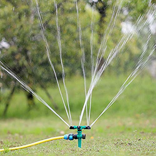 Proudto 2pcs Garden Sprinkler Lawn Irrigation System 360 Degree Rotating Lawn Sprinkler Automatic Garden Water Sprinkler