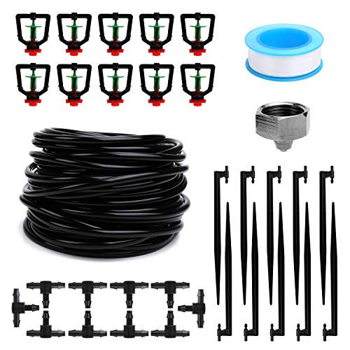 Flantor Garden Irrigation System 14 Blank Distribution Tubing Watering Drip KitDIY Saving Water Automatic Irrigation Equipment Set for Garden Flower BedPatioLawn 50ft Garden Irrigation System