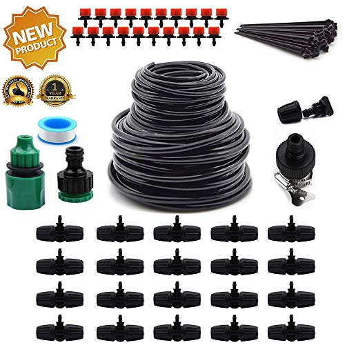 Flantor Garden Irrigation System100ft Irrigation System 12 14 Blank Distribution Tubing Watering Drip KitIrrigation Kits Automatic Mist Irrigation Equipment Set for GardenFlower BedLawn