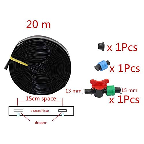 HENGTONGTONGXUN 204080m Agriculture Drip Irrigation Tape Greenhouse Watering System 16mm Drip Tape 152030cm Space Soaker Hose Color  Multi Size  2 Sets40m