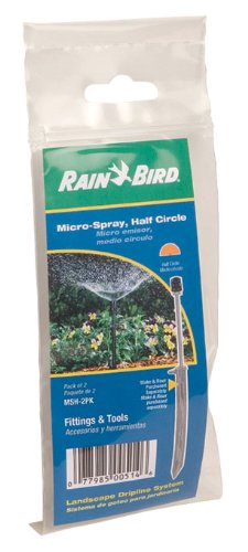 Rain Bird Msh2pks Drip Irrigation Threaded Micro-spray Nozzle 180&deg Half Circle Pattern 2-pack 0 - 103 Spray