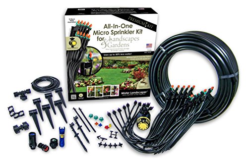 Mister Landscaper Premium All-in-one Micro Sprinkler Kit For Landscapesamp Gardens