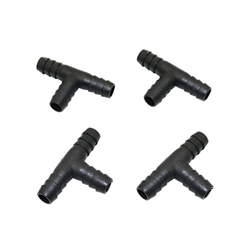 ADHERETOFLY 10mm T Joint Black Irrigation Hose Barbed Interfaces Garden Watering Plants in Greenhouse Irrigation Plastic Parts