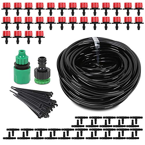 AOZBZ Drip Irrigation Kit Garden Irrigation System Greenhouse Irrigation Equipment with 82ft Hose 30 Droppers DIY Saving Water and Time