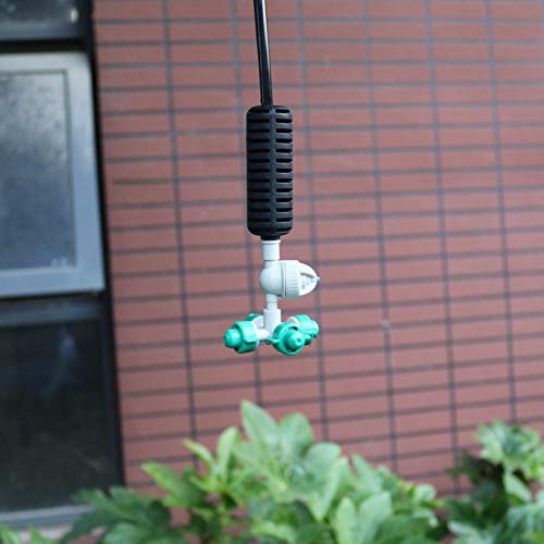 Pullkalia - 10 Sets Fogger Cross Misting Hanging Sprinkler Kits mist water sprayer For Garden Greenhouse Irrigation 14 hose Accessories