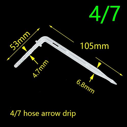 SHENGSHIHUIZHONG 47 Arrow Dropper Arrow drip emitter drip Curved Transparent White Greenhouse Irrigation for 47mm Hose 25pcs Color  4I7