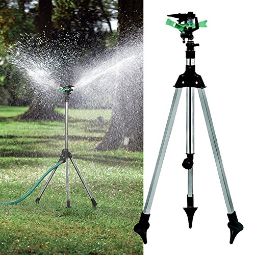 Tripod Impulse Sprinkler Pulsating Telescopic Watering Lawn Yard And Garden