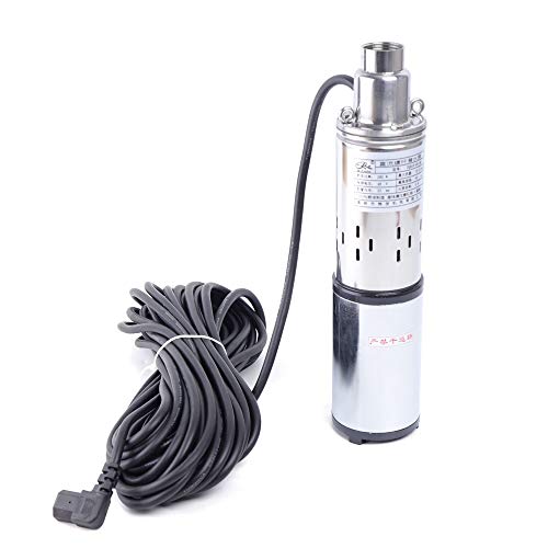 Submersible Water Pump DC 48V 280W Deep Well Solar Powered Pump 60M Lift for Agricultural Irrigation Fish Ponds
