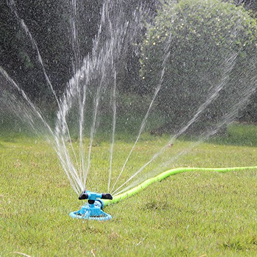 Lawn Sprinkler Kadaon Automatic Garden Water Sprinklers Lawn Irrigation System 3600 Square Feet Coverage Rotation 360Â°