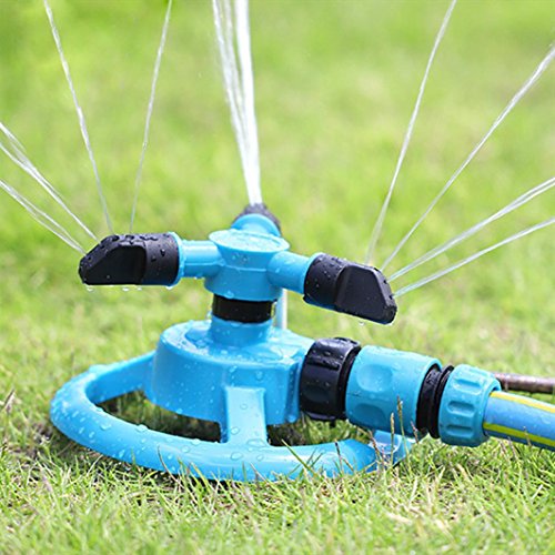 OVERMAL Water SprinklerAutomatic Garden Lawn Impulse Sprinkler 360 Degree Rotation