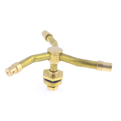 uxcell Lawn Yard Garden Water Sprinkler Impulse Brass Tone