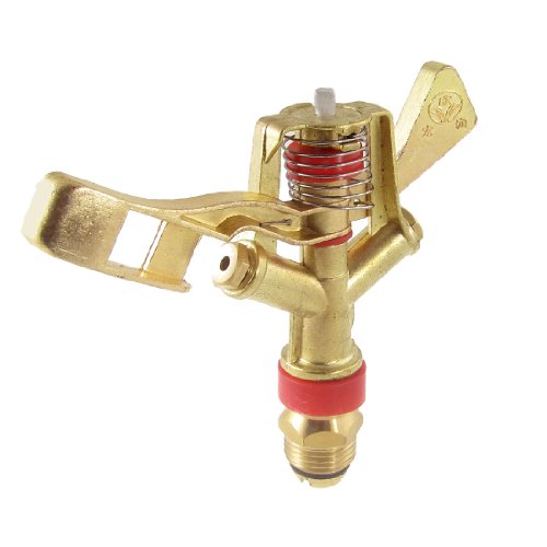 Garden Rotating Sprinkle Irrigation Nozzle Gold Tone