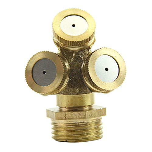 KangniceÂ 2pcs Brass Agricultural Misting Spray Nozzle Garden Sprinkler Irrigation System