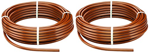 Rain Bird ET63-100S Drip Irrigation Pressure Compensating 12 700 OD Emitter Tubing 18 Emitter Spacing 100 Roll Brown Pack of 2