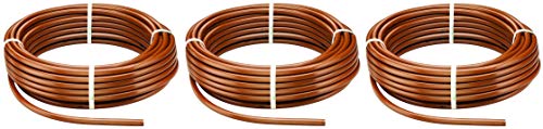 Rain Bird ET63-100S Drip Irrigation Pressure Compensating 12 700 OD Emitter Tubing 18 Emitter Spacing 100 Roll Brown Pack of 3