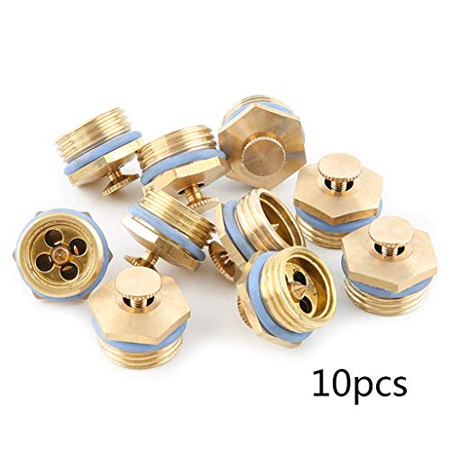 caralin 10PcsSet 360 Degree Garden Sprinkle Connector Thread Water Sprinkler Irrigation Spray Nozzle Watering Head Brass Supplies