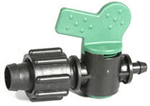 Valved DRIP TAPE IRRIGATION TAKEOFF FITTING TL-A2-TV5B250 14 BARB X 58 TAPE WVALVE ADAPTOR 12