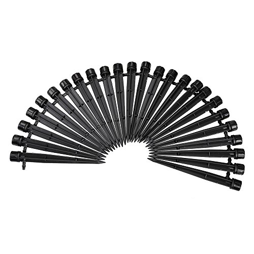 Adjustable 25 Pcs Black Garden Plant Irrigation Misting Micro Flow Dripper Head Watering Sprinkler Irrigation System