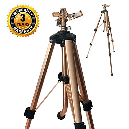 Brass Impact Tripod Sprinkler with Heavy Duty Brass Impact Sprinkler 25-48 whead