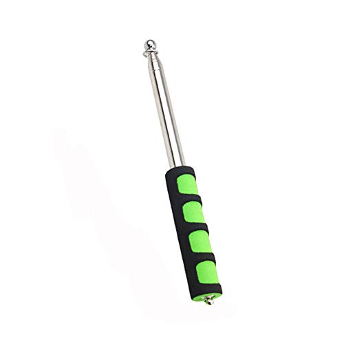 Fan-Ling 12M Handheld Telescopic Guide FlagpolePortable Extend Handheld Pole Tool for Flags WindsocksStainless Steel Flag Pole Sponge Handle Sturdy and Practical Green