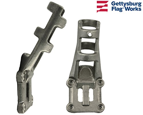 Gettysburg Flag Works Extra Heavy Duty House Mounted Flagpole Bracket Durable Stainless Steel for1 Diameter Poles