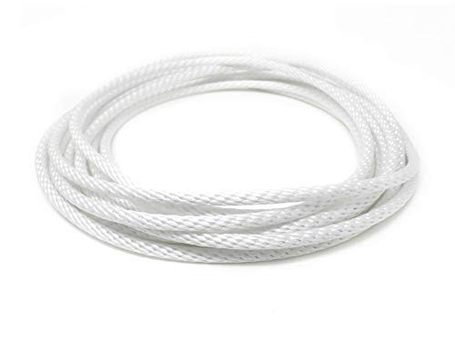 Flagpole Halyard Rope 516 White Solid Braid Polypropylene Made in The USA 50