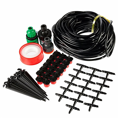 Diy Adjustable Micro Drip Irrigation System Plant Self Watering Outdoor Garden Hose Kits Tool 15m  18 Drop Head