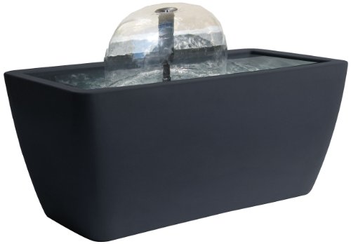 Algreen Manhattan Contemporary Slate Patio and Deck Pond Water Feature Kit with Light 50-Gallon