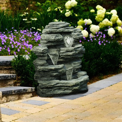 Go Yard Cascade Rock Outdoor Fountain