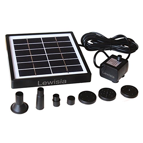 Lewisia 15W Outdoor Solar Fountain Pump Waterfall Decorative Submersible Kit