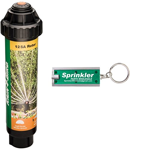 10 Pack Rain Bird 12SA-H - 4 Rotary Pop-up Spray 13 - 18 - Half Circle 180Â° Plus Free Sprinkler Wholesale Flashlight Keychain 12SAH Rotary 180 Degree 10