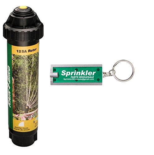 5 Pack Rain Bird 12SA-Q - 4 Rotary Pop-up Spray 13 - 18 - Quarter Circle 90Â° Plus Free Sprinkler Wholesale Flashlight Keychain 12SAQ Rotary 90 Degree 5