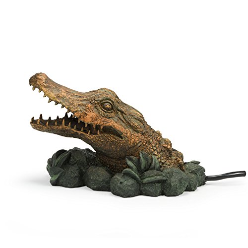 Aquascape 78208 Poly-Resin Spitter for Pond Landscape Garden and Water Features Alligator
