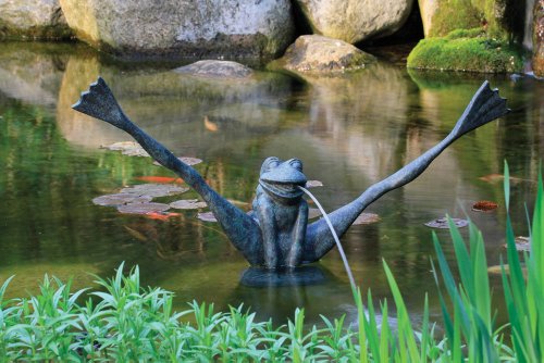 Aquascape Crazy Legs Frog Spitter W UPGRADED PUMP-78010-fountainkoi pondgardenwater feature