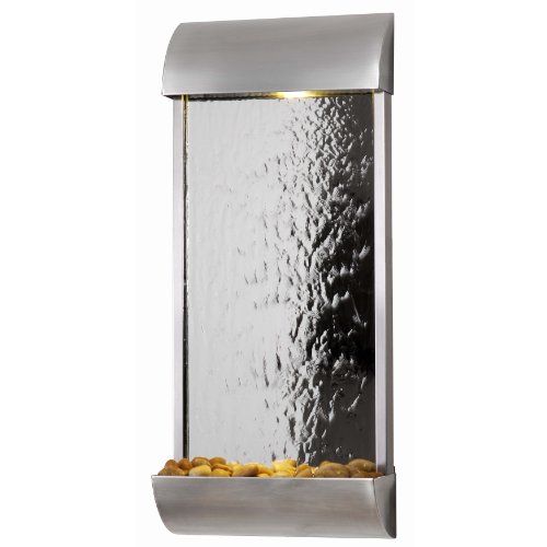 Kenroy Home 50052STST Waterville Wall Fountain Stainless Steel Finish with Mirrored Face