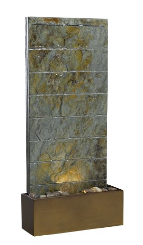 Kenroy Home 50621SL Brook IndoorOutdoor FloorWall Fountain in Natural Slate Finish