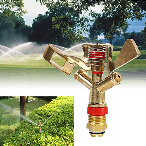 PandaLily Gardening Supplies Tools 34inch Copper Rotate Water Sprinkler Garden Irrigation Spray Nozzle Connector Garden Gifts for Gardener Men Women