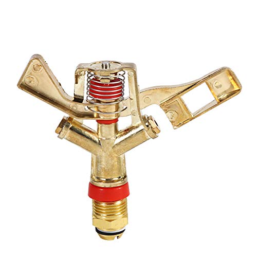 scgtpapadc 34inch Copper Rotate Water Sprinkler Garden Irrigation Spray Nozzle Connector Golden