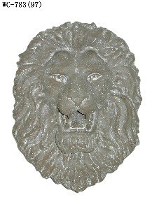 Garden Outdoor Indoor Lion Head Face Spout Wall Deco Water Fountainantique Stone Color About 16&quoth