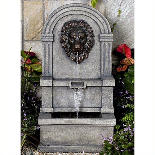Jeco Classic Lion Face Stone Finish Wall Water Fountain