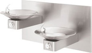 Haws 1011 Dual Satin Finish 18 Gauge 304 Stainless Steelquothi-lo&quot Barrier-free Wall Mounted Drinking Fountain With
