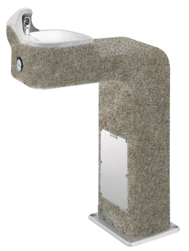 Haws 3177 Vibra-Cast Reinforced Barrier-Free Concrete Pedestal Drinking Fountain with Exposed Aggregate Finish