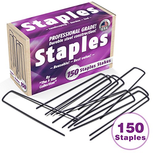 150 Landscape Staples Anchoring Pins USA Pro Quality Garden Stakes Erosion Control Weed Barrier Fabric Soaker Hose Lawn Drippers Irrigation Tubing Wireless Invisible Dog Fence
