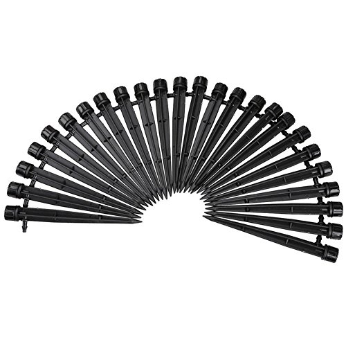 Onwon 50 Pcs 360 Degree Adjustable Water Flow Irrigation Drippers on Stake Emitter Drip System