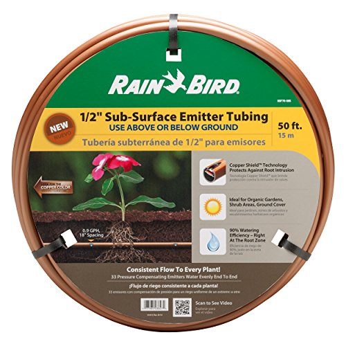 Rain Bird SSF70-50S Drip Irrigation 12 Sub-Surface Emitter Tubing with Copper Shield Technology 50 Roll