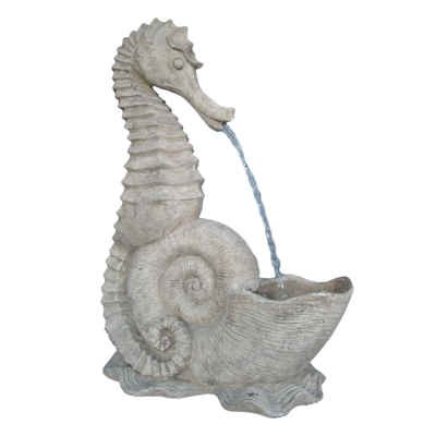 24&quoth Roman Stone Seahorse Fountain Sculpture