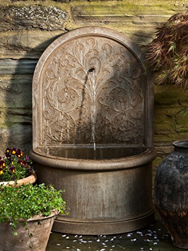 Campania International FT-171-AL Corsini Wall Fountain Aged Limestone Finish