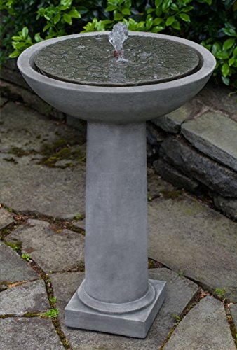 Campania International FT-246-AS Cirrus Birdbath Fountain Alpine Stone Finish