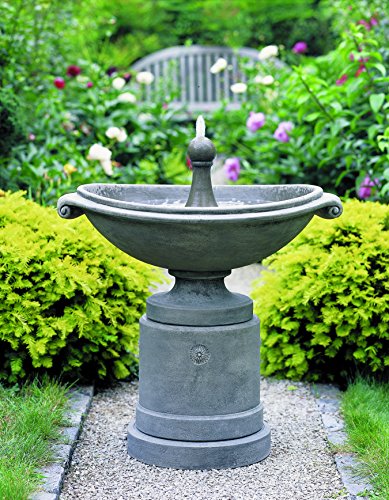 Campania International FT-53-GS Medici Ellipse Fountain Grey Stone Finish