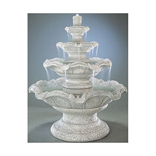 Tiered Cast Stone Quattro Classic Waterfall Fountain